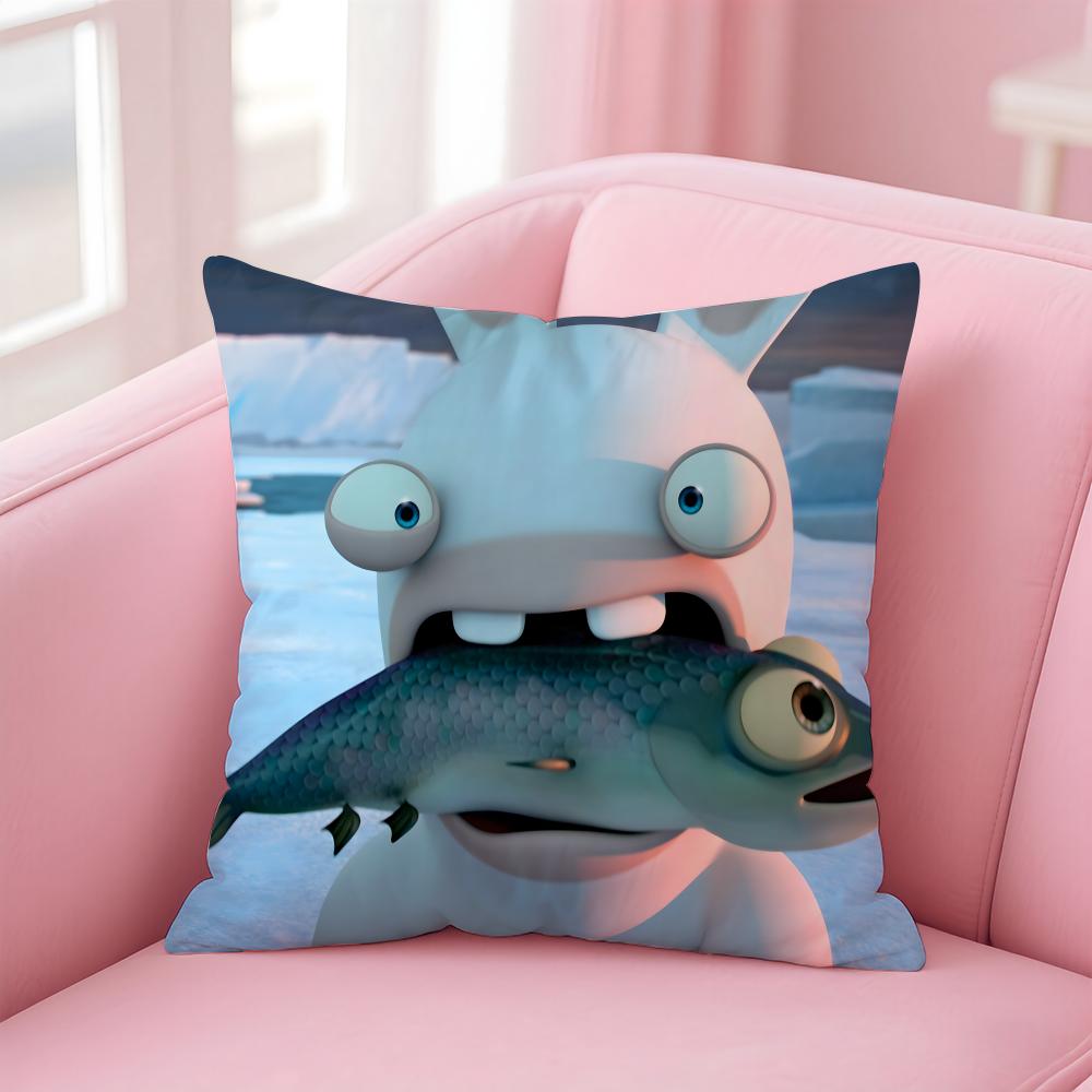 R-Rabbids I-Invasion Cushion Cover Home & Car Multi-Scene Pillow Cover - Reversible, Soft & Durable for Daily Use