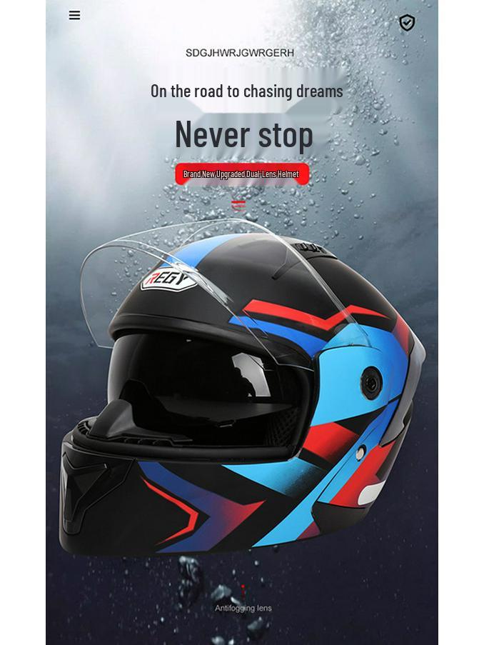 Bluetooth Double Visor Flip-up Motorcycle Helmet with 3C Certification for Riding