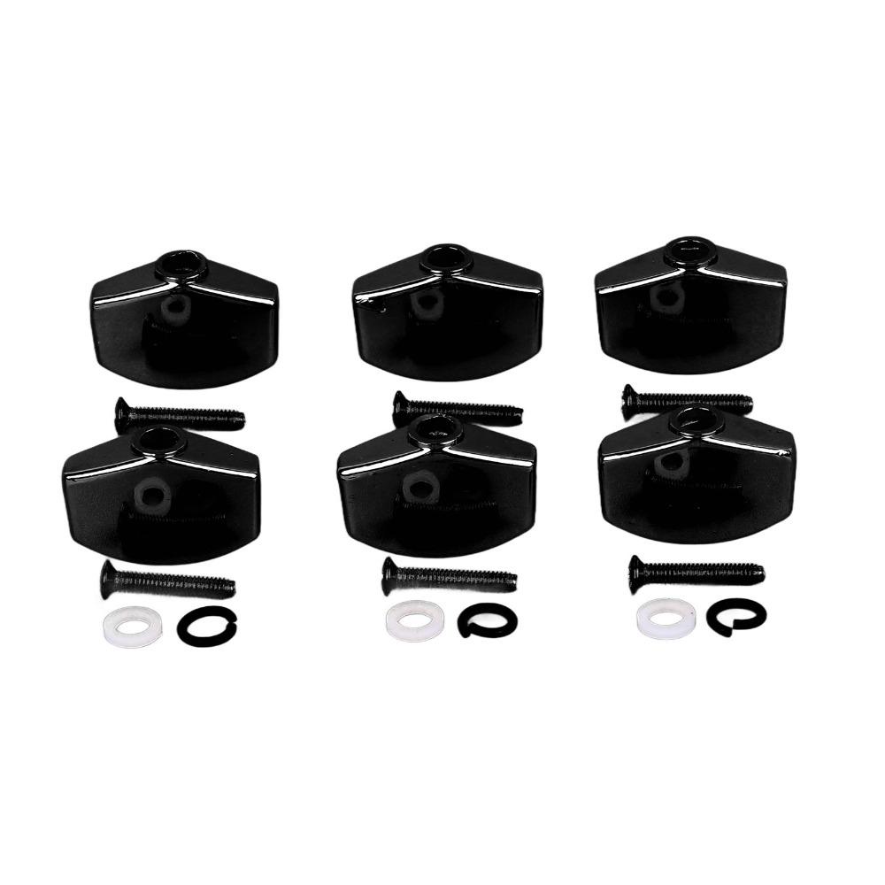 12PCS Plastic Guitar Tuning Pegs Black Guitar Machine Heads Guitar Tuning Keys For Acoustic Guitar