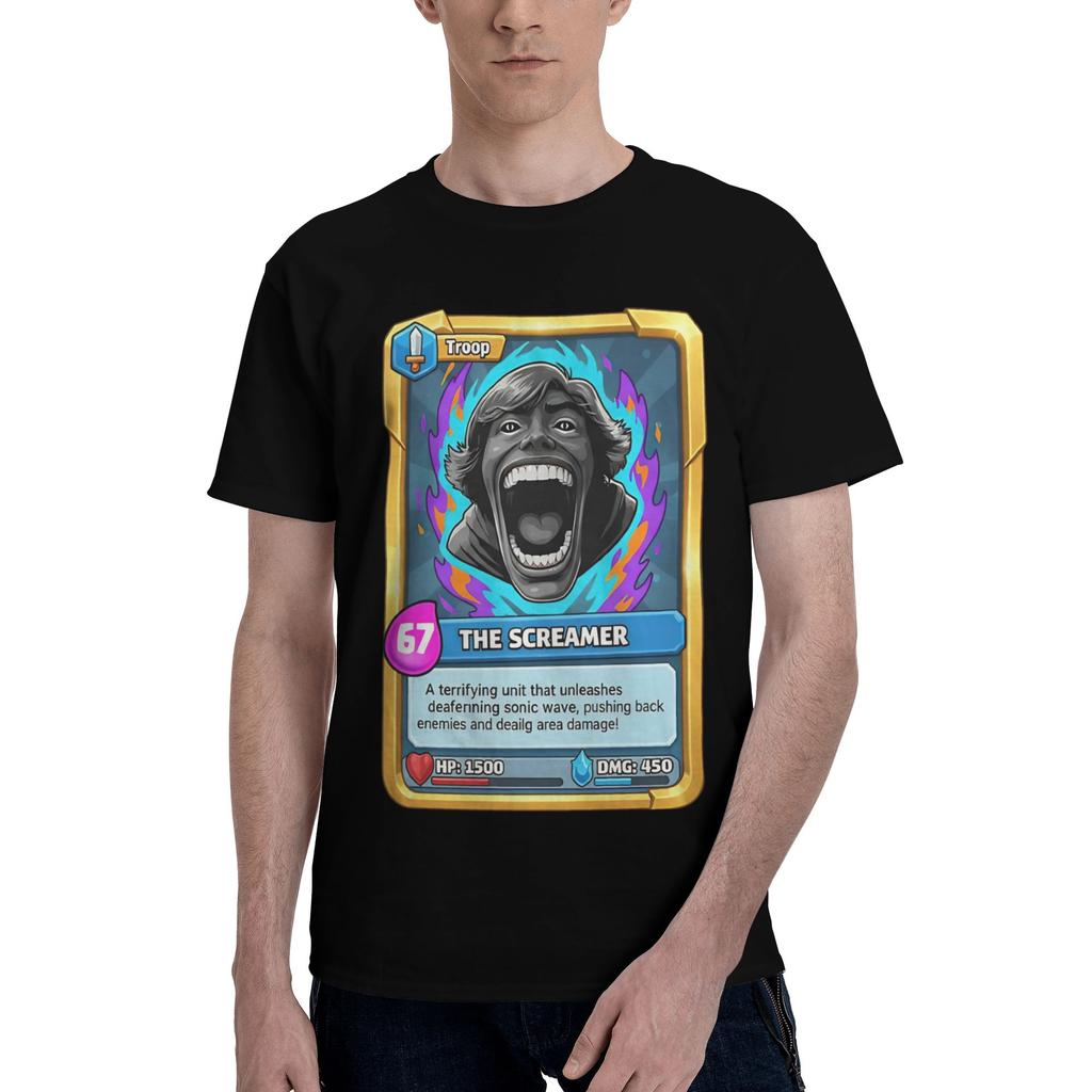 Skelettkung Conflict Royal Spelmönster Tryck 2025 Sommar Herr Dam Vardaglig Mode Mjuk Bekväm Ren Bomull T-shirt