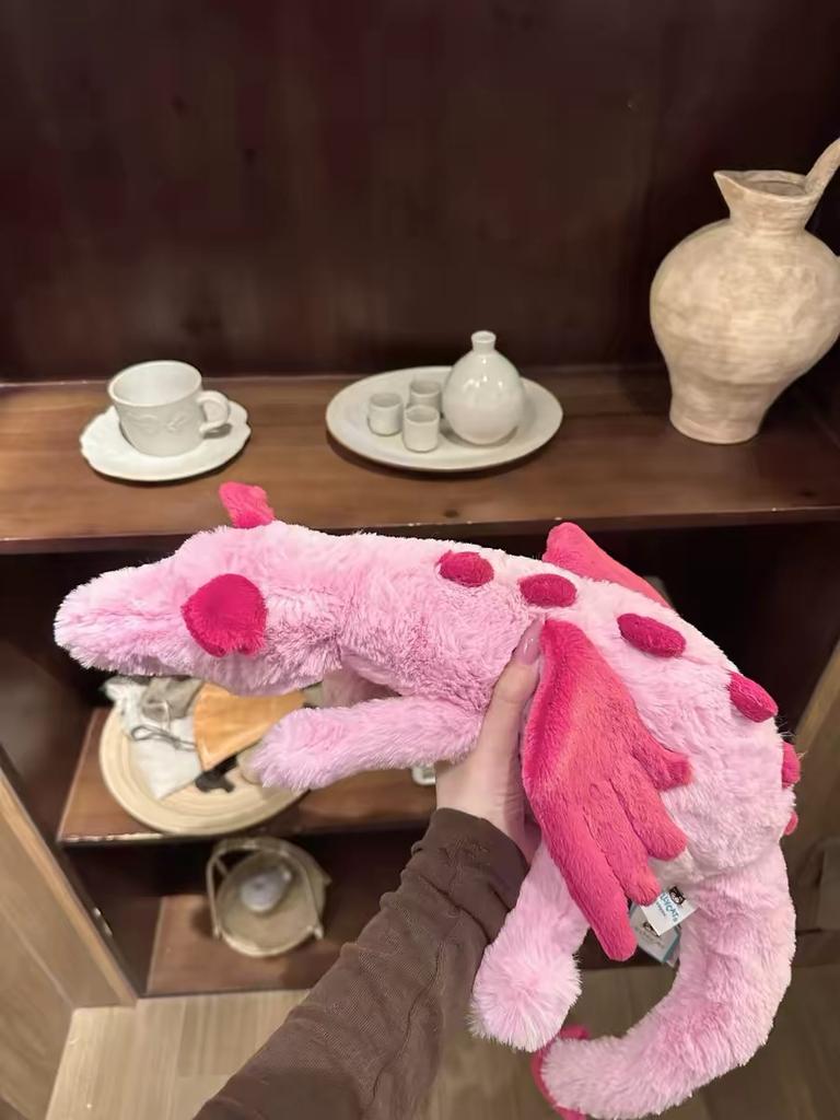 JC Large Size Plush Sky Flying Rainbow Dragon Toy Soft Stuffed Animal Pillow Fun Lazy Snow Dragon Kids Gift