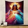 "Divine Heart with Radiant Aura" Patterned Tapestry Home Decor, Suitable for Bedroom and Living Room, Gift