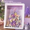 Christmas Tree Photo Frame BuildingBlocks, Small ParticleAssembly Toys, Light 3d Painting Ornaments, Christmas Handmade Diy Gifts