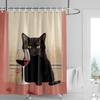 Cat Forest Shower Curtain Waterproof Fabric Mildew Resistant Bathroom Curtain Ins Wind Cute Bathroom Curtains