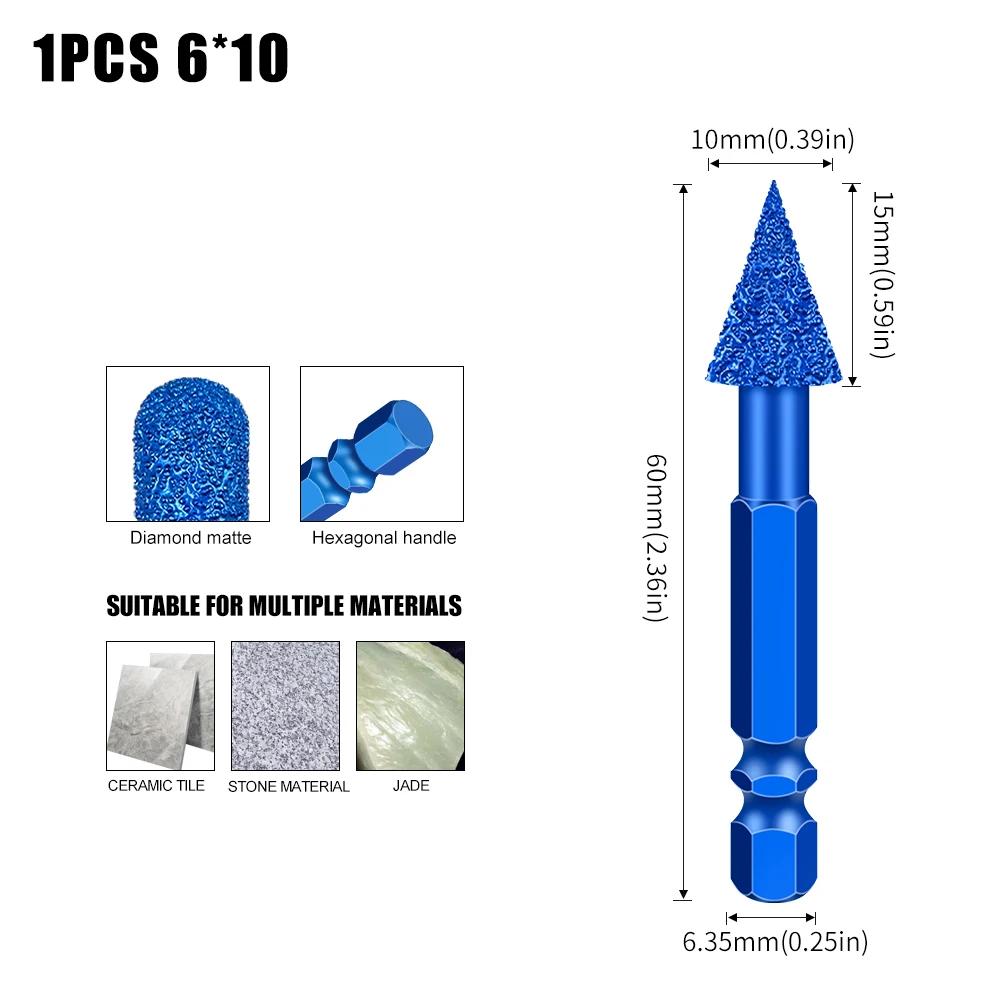Hexagonal Shank Grinding Head Marble Tile and Stone Grinding Head New Type of Brazing Drilling and Grinding Head