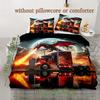 Truck 3D Digital Print Polyester Duvet Cover Set, Zipper Closure, All-Season Comforter Cover Kit, Machine Washable