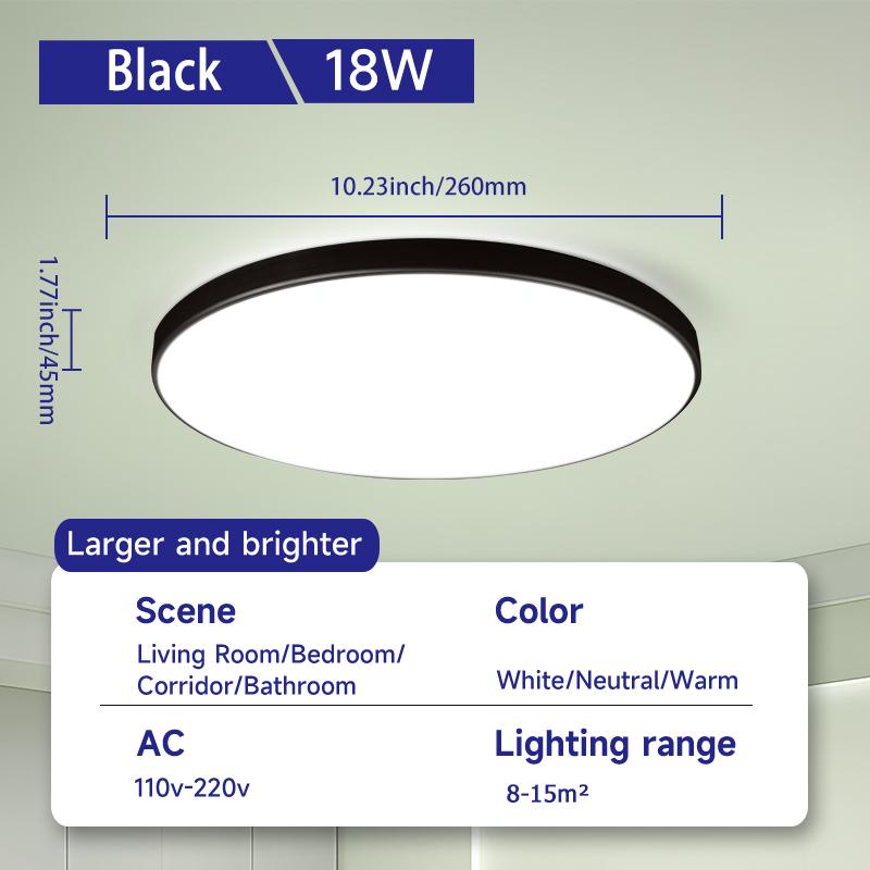Lampă de Tavan Aurie Lumină de Tavan LED 220V 3 Culori Panou LED Ultra Subțire Iluminat Pentru Bucătărie Dormitor Sufragerie