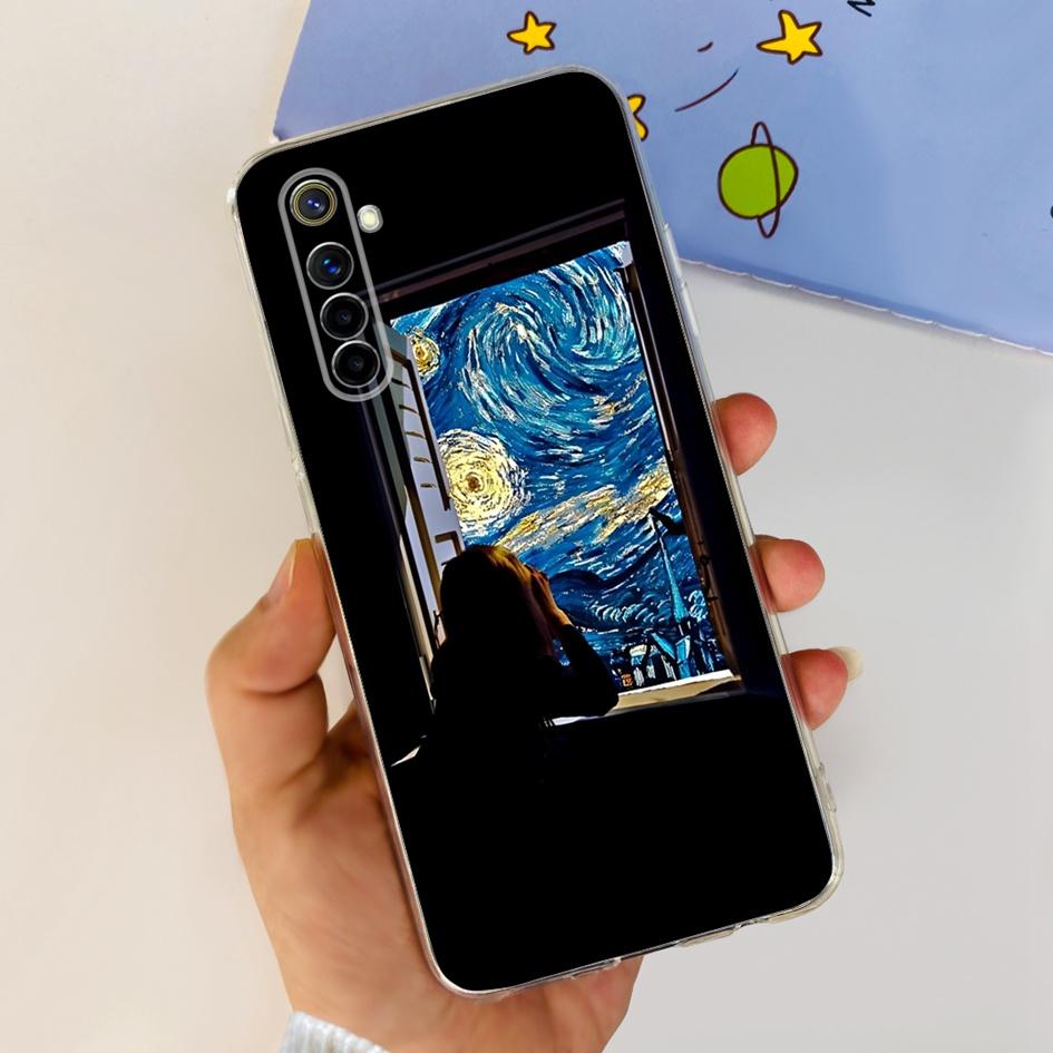For OPPO Realme 6 Pro Case Fashion Flower Clear Soft Silicone Back Cover For Realme6 Realme 6 Pro 6S 6i 6Pro Realme6s Phone Case
