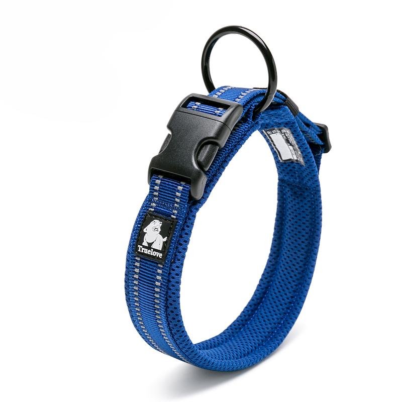 Truelove Hundehalsband zum Gassigehen Komfortgepolstert mit Schnalle Nylon Reisehalsband Taktisches Hundezubehör 11 Farben Größe XXS-XXXL