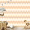 Striped wallpaper with a clear detail, cream for the living room and bedroom 50x1000
