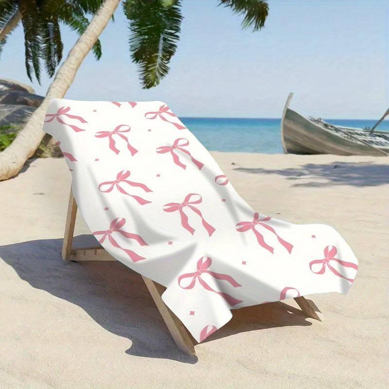 Fun Minimalist Art Microfiber Beach Towel Soft Rectangular Cute Sand Bath Sheet for Poolside Outdoor Travel Camping Shower
