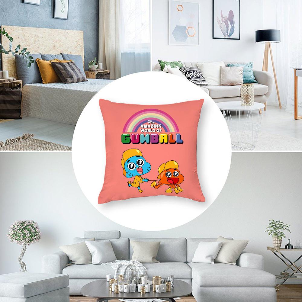 A-Amazing World Gumball Pillow Case Plush Fabric Soft Double Sided Print Sofa Cushion Cover Throw Pillow Covers