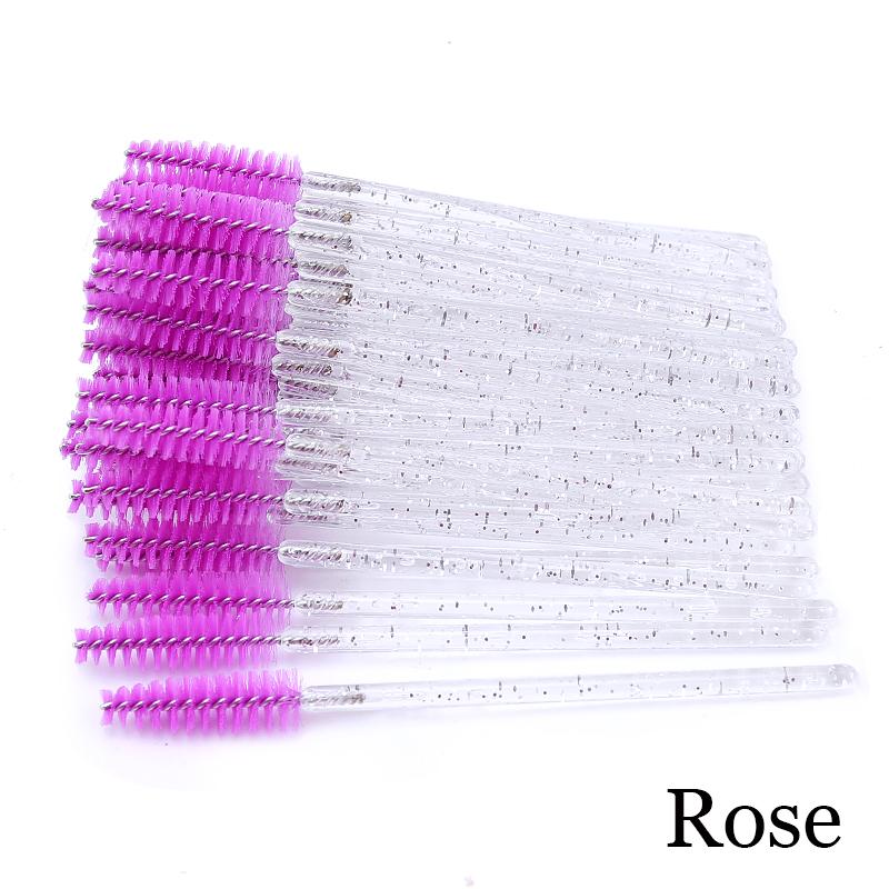 50Pcs Eyelash Extension Disposable Eyebrow Brush Mascara Wand Applicator Spoolers Eye Lashes Cosmetic Brushes Set Makeup Tools