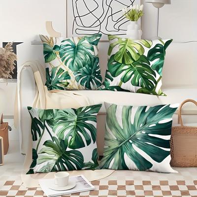 Frühlingsnatur grüne Vegetation Blätter Kissenbezug Geeignet für Sofa Auto Schlafzimmer dekorativer Kissenbezug Kissenbezug