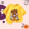 Children's Halloween T-shirt, Children's Halloween Costume, with a Unique Labubu Print Girl Round Neck Short Sleeved Top