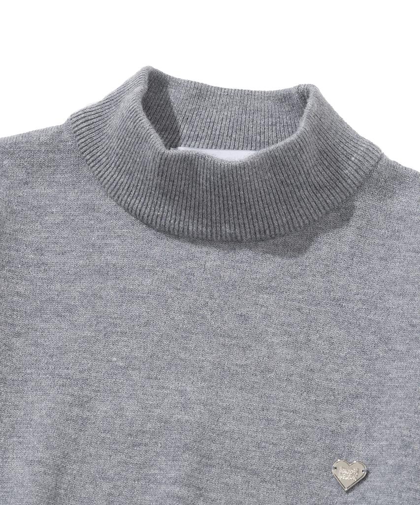 KNITTED (W) Basic Essential Washable Half Turtleneck Knit Grey