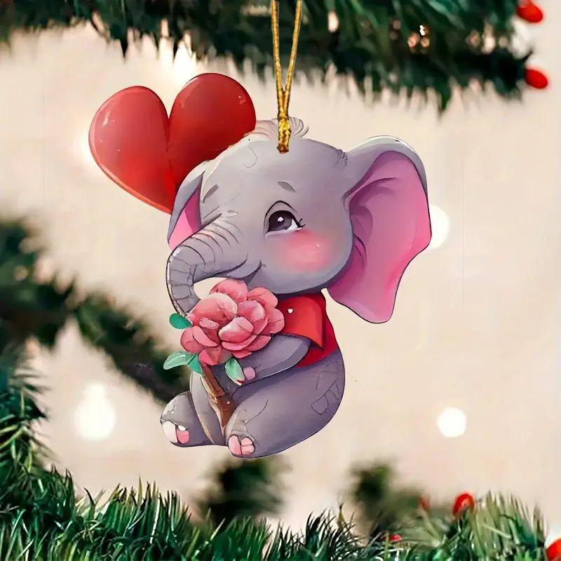 Unique Elephant Acrylic Car Ornament For Quirky And Cheerful Interior Design