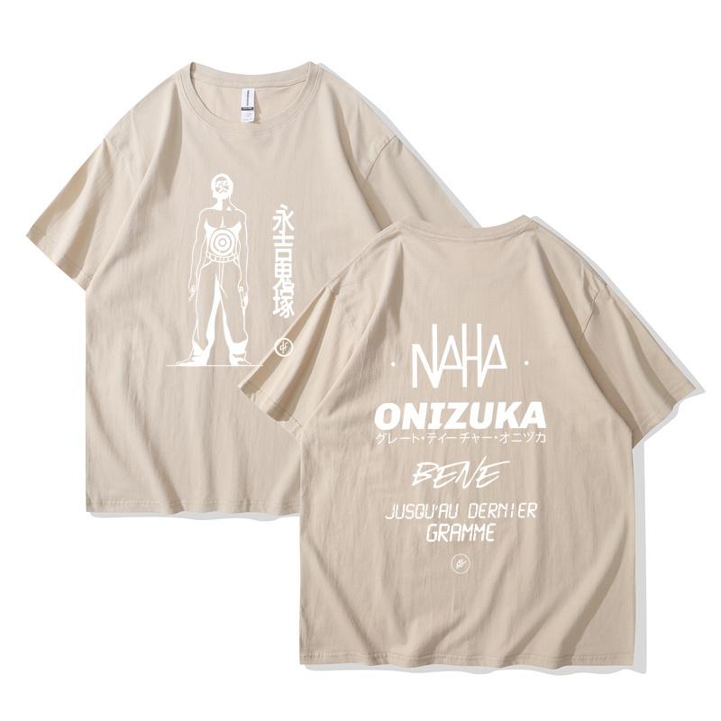 French Rap Band Le Monde Chico Album PNL Onizuka Print T Shirt Casual Loose Oversize Tee Shirt Unisex Clothes Streetwears Tees