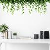 Kreativní Samolepka na zeď se zelenou rostlinou a liánou, Samolepicí, Odnímatelná PVC Samolepka na zeď pro dekoraci stěny v ložnici a obývacím pokoji