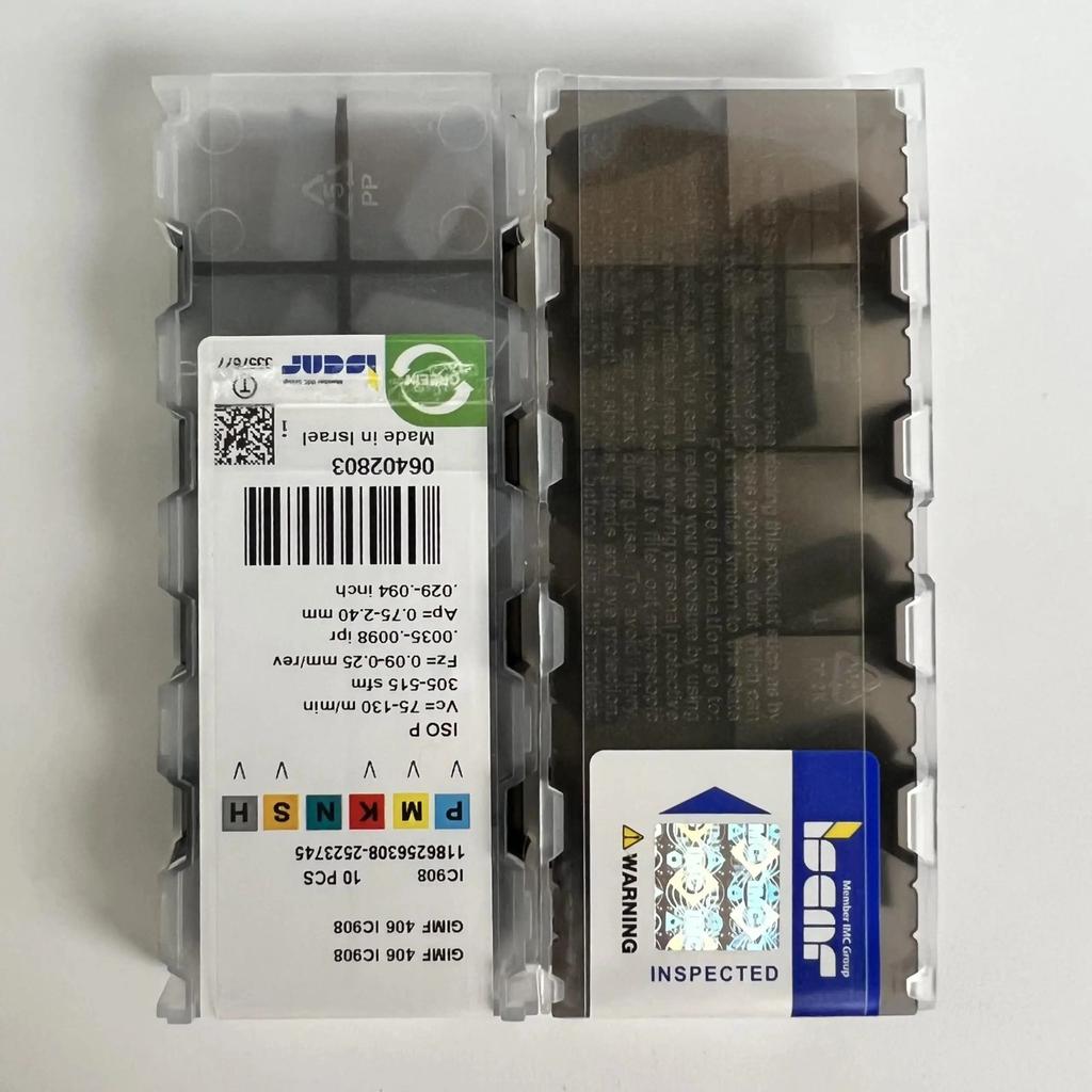 ISCAR / GIMF406 IC908 /Industrial indexable carbide inserts 10 Pcs