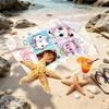 Custom Name Personalized Gabby's Dollhouse Print Beach Towel, for Trip Camping Beach Party Home Decor, Birthday Gift for Family & Friends