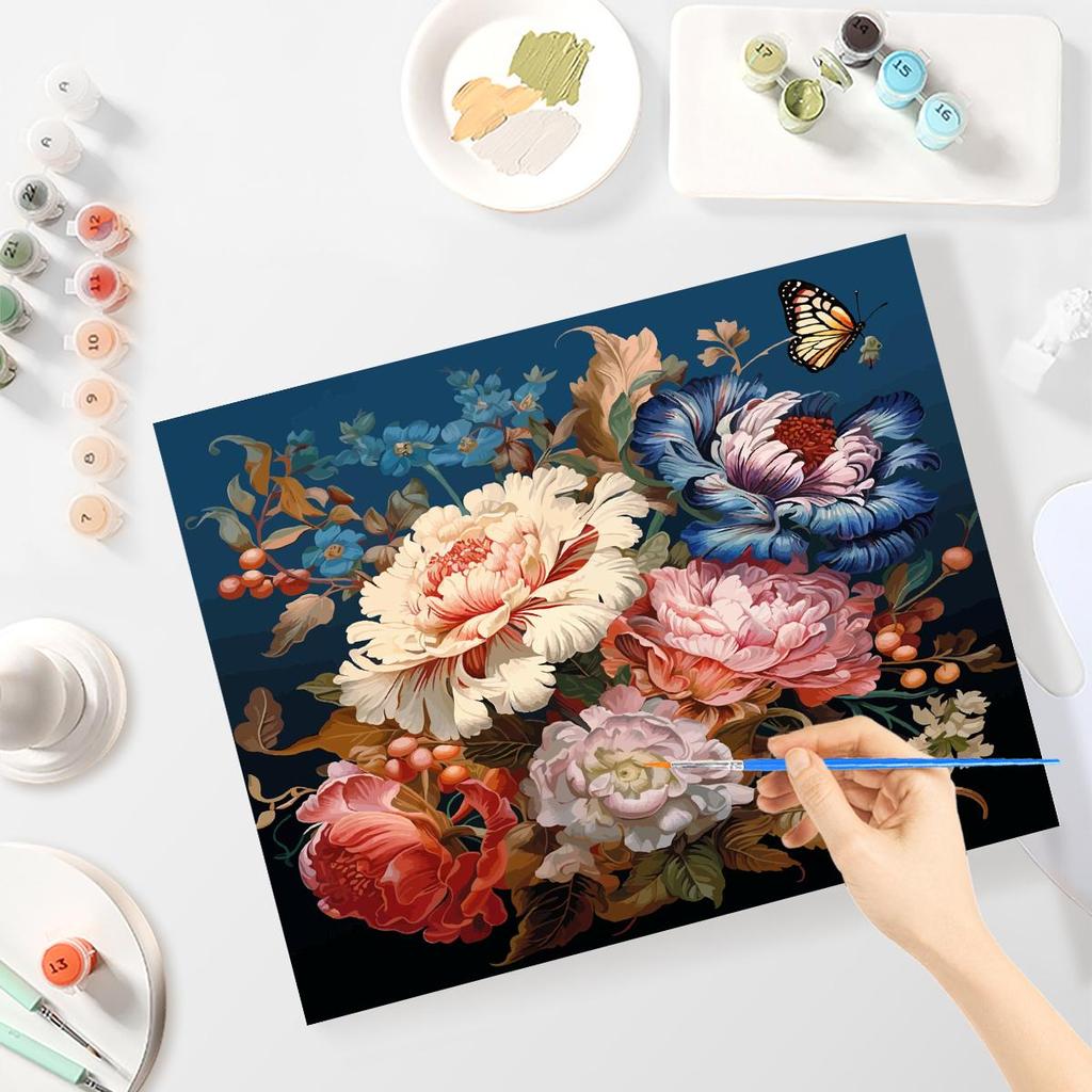 RUOPOTY Acrylic Painting By Numbers Original Gifts Paintings On Number Flowers Coloring By Numbers For Adults DIY Crafts Home