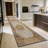 European Light Luxury Golden Pattern Corridor Rug Home Decoration Foldable Antiskid Carpet Easy Clean Lint-free Long Runner Mats