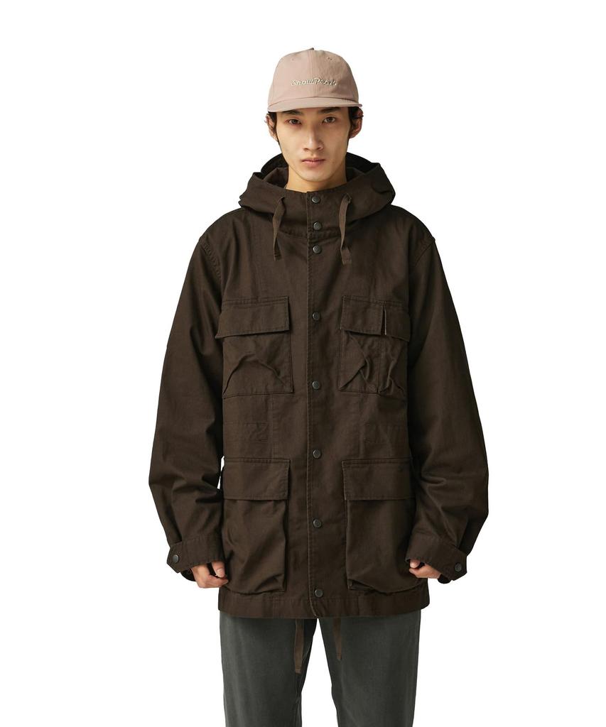 Snow Peak TAKIBI Chino Cargo Jacket Dark XL JK-25AU010, Outerwear, Men's/Women's, Brown,