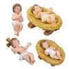 Baby Jesus in Krippe Figur Harz Krippe Skulptur Baby Jesus Christus in Krippe Figuren Kirche Krippenszene Handwerk Dekor