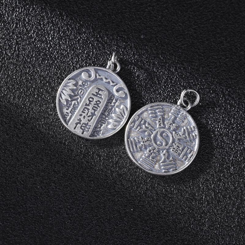 Color-Preserving Distressed Silver Persimmon Lucky Cat Pendant DIY Handmade Bracelet with Tibetan Silver Accessories
