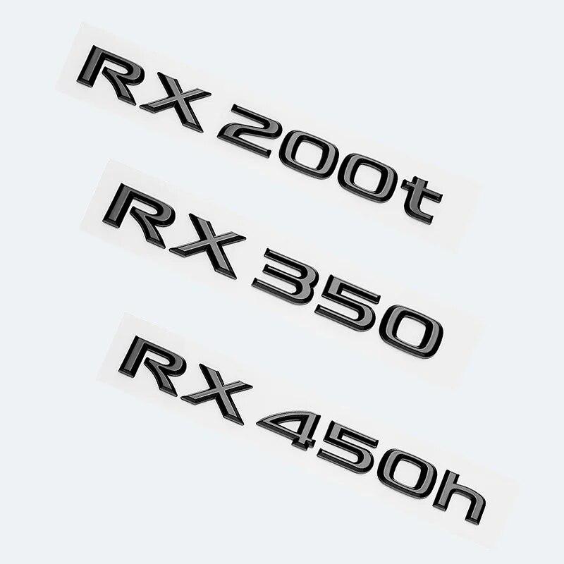 3D glänzend schwarze Buchstaben RX200t RX270 RX300 RX350 RX450h RX450hL HYBRID Emblem für LEXUS Auto Fender Trunk Rear Logo Aufkleber