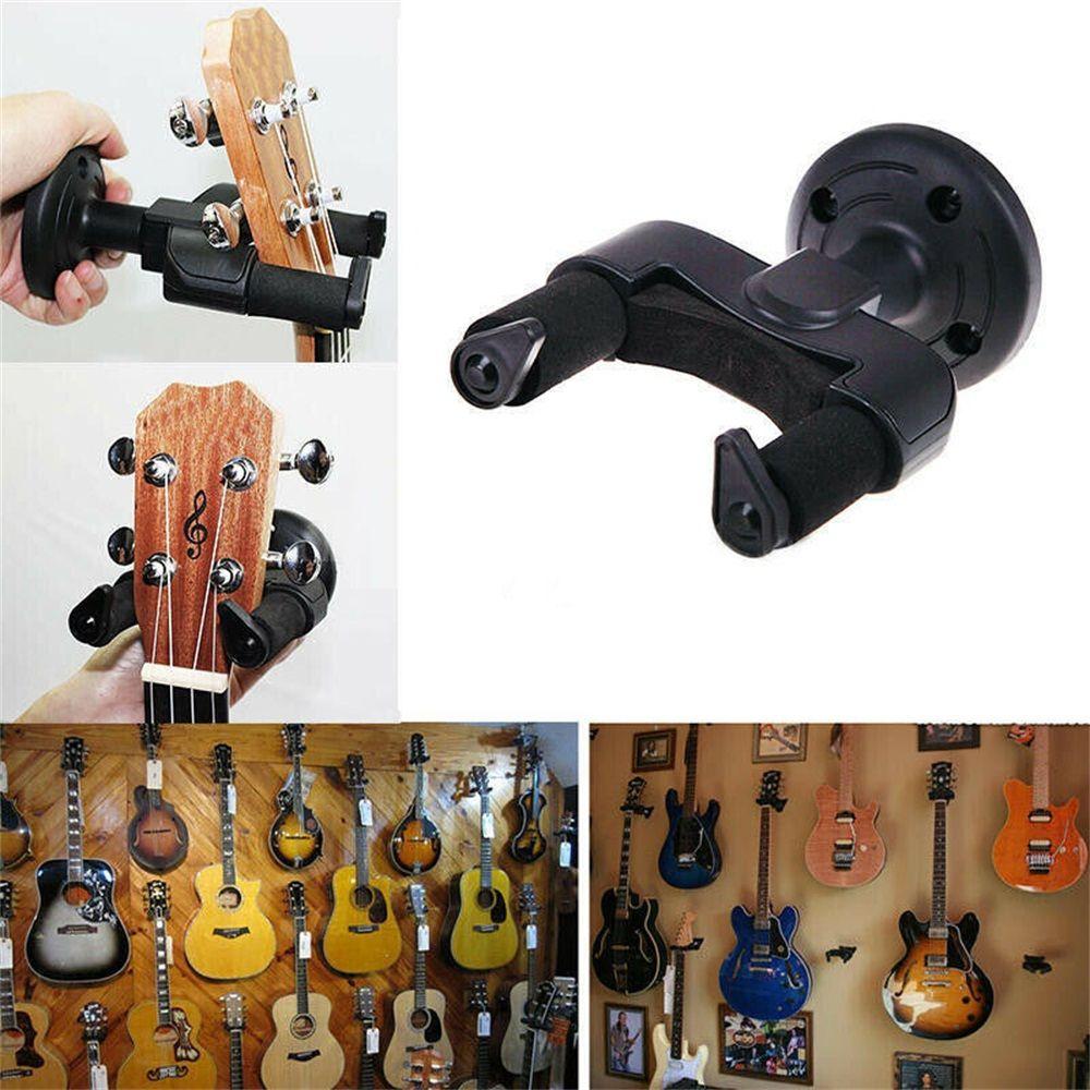 New Bass Ukulele Banjos Hook Hanging Brackets Padded Holder Guitar Hanger Guitar Wall Mount