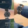 CREPHA Digital Watch Multifunctional Water Resistant for Everyday Urethane Black T-SPORTS (10 ATM) Use, Sporty, Strap, Men's, TS-D228-BK