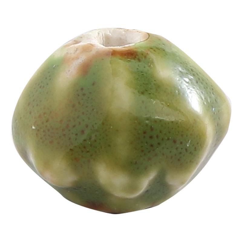 Retro Colored Irregular Ceramic Rhombus Beads for Bracelets