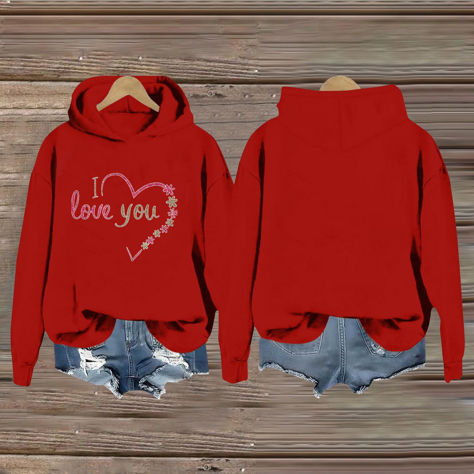 

Женская мода, повседневные универсальные повседневные толстовки, топы с длинными рукавами, толстовки S красный