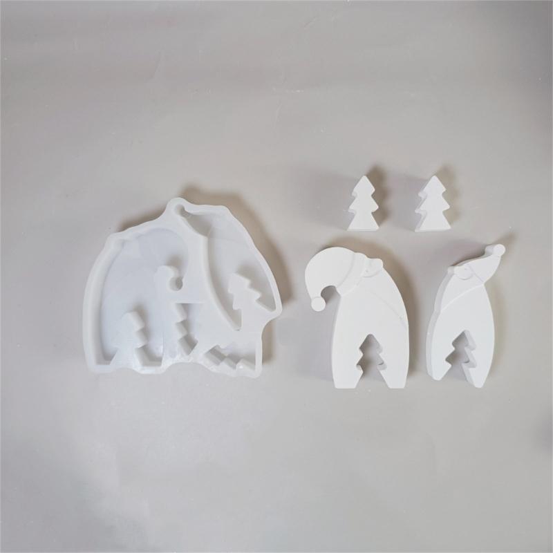Christmas Santa Claus Mould Silicone Molds Ornament Molds Castings Molds Handmade Plasters Molds Craft Supplies