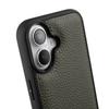 MELKCO Pro iPhone 16 Pouzdro Potažené Pravou Hovězí Kůží PC Kryt na Telefon