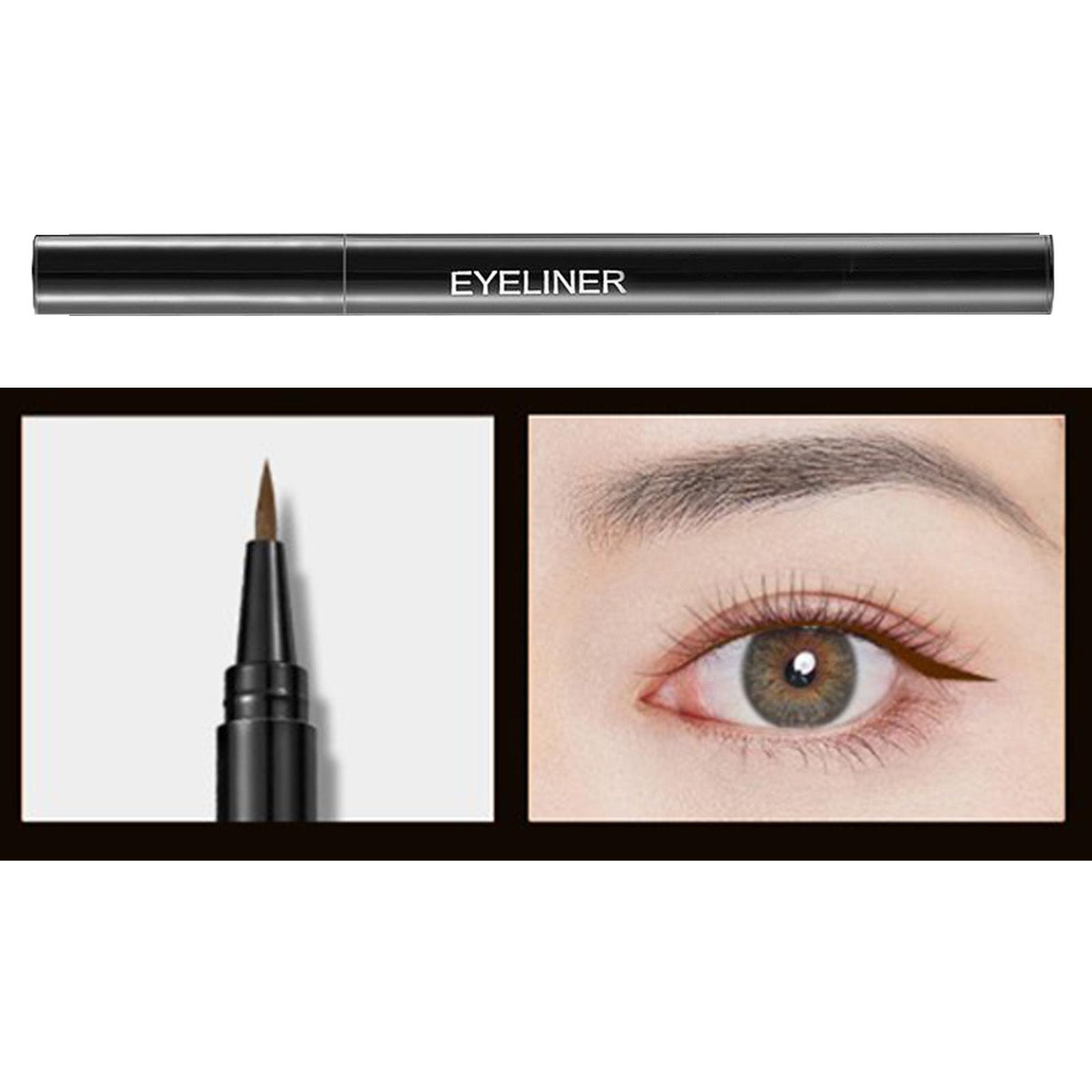 

1 шт. Жидкая подводка для глаз с ультратонким кончиком, водостойкая, устойчивая к поту, не размазывающаяся, стойкая, устойчивая к смазыванию, инструмент для макияжа подводки для глаз One Size коричневый