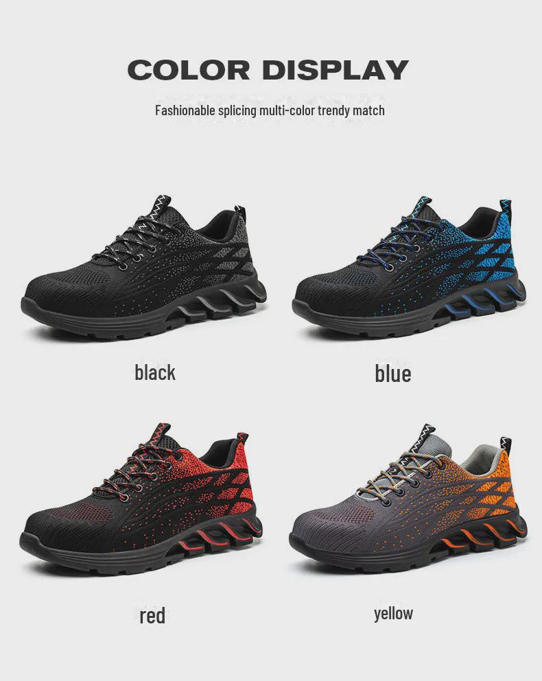Men's Breathable Safety Shoes: Steel Toe, Anti-Smash & Anti-Stab Protection