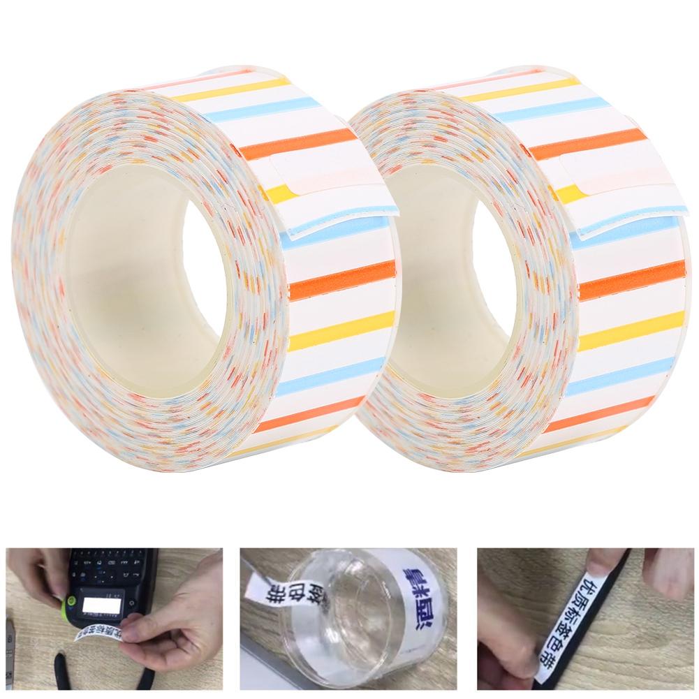 2Pcs Print Label Tape Cute Ribbon Thermal Paper for KINGJIM/TEPRA LR5C Labeler(EQT009)