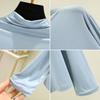 Women's Casual High Neck Solid Color Long Sleeve T-Shirt for Autumn