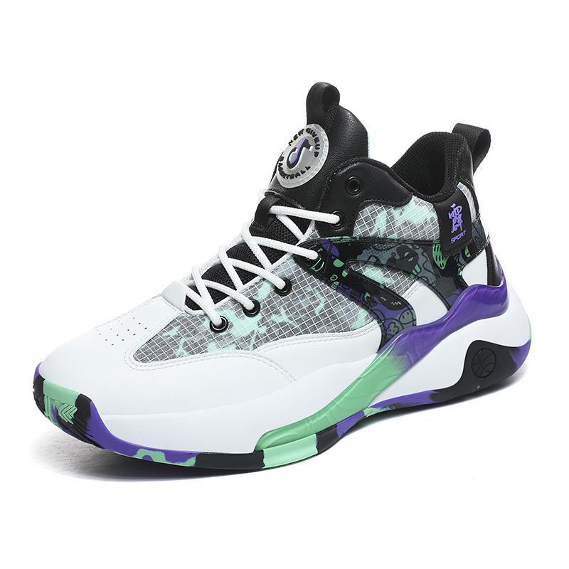 Basketball shoes Men's shoes Non-slip, wear-resistant, shock-absorbing, lightweight and breathable Student sports shoes High-top practical cemen