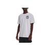 Under Armour Letter Print Crew Neck Short Sleeve T-Shirt Men Tops White 1376972-100