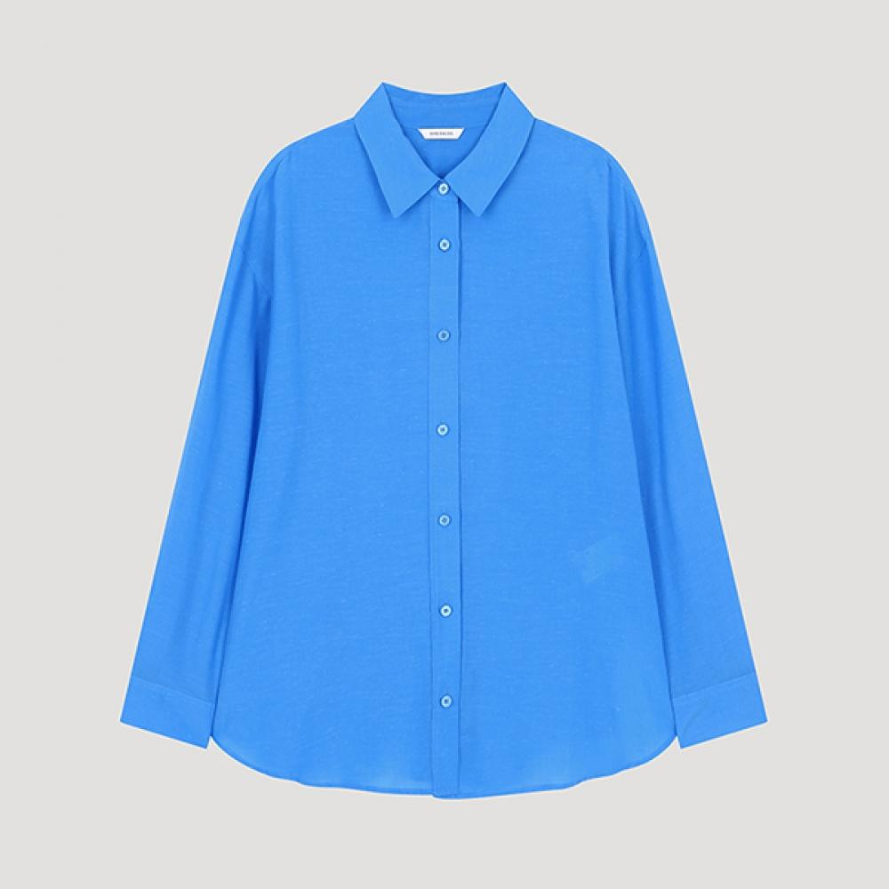 

Shismiss Linen Solid Basic Shirt Swwsto22580 Bl Blue/66