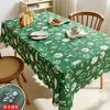 Tablecloth Waterproof Mori Green Plant Small Fresh Printing Desk Tablecloth Decorative Cloth Coffee Table Mat Dining Table Cloth