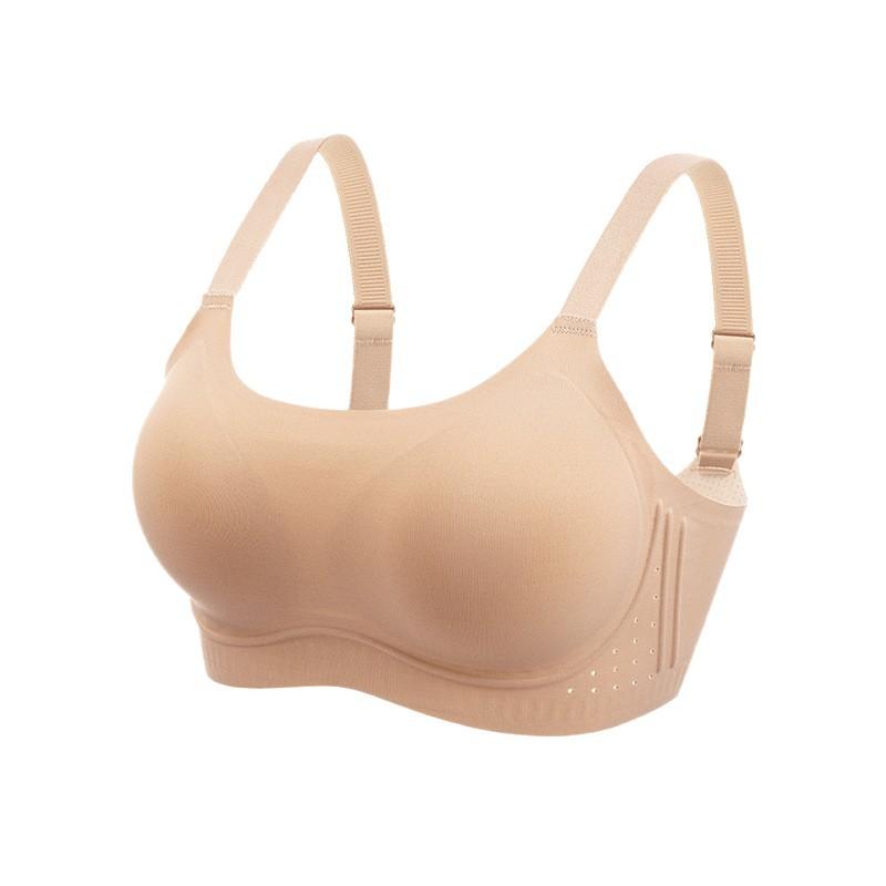 Skinny Big U-neck Underwear Women's Breathable Summer Thin Anti-sagging Non-marking Fixed Cup Sports Vest Integrated Bra Cover