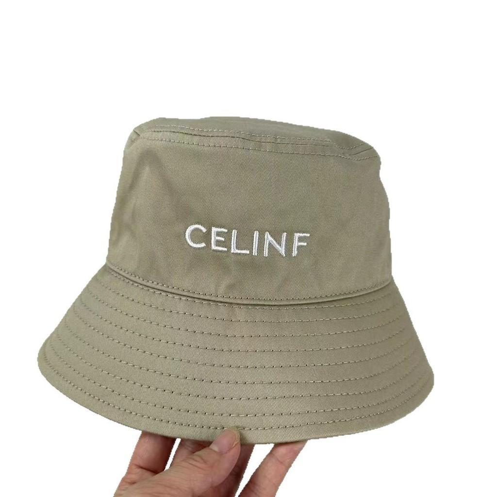 Cotton Letter Embroidered Fisherman Hat With Sun Protection For Women And Men Summer 2024