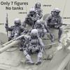 1/35 Modern Special Forces Riding On Armor Vehicle Set Resin Figure  Model Kit  Miniature Unassembled Unpainted Free Shipping