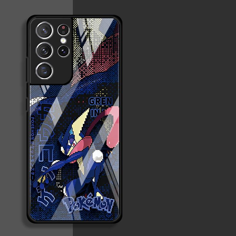 Cool Anime Pokemon Luxury Phone Cover Glass Case for Samsung Galaxy S25 Ultra S22 S21 S24+ S23+ S25+ S20 FE S23 Plus S24