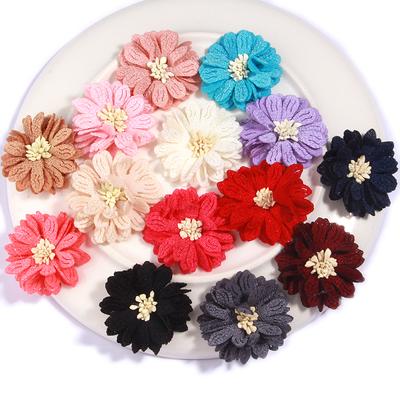 10Pcs/Set 4.5cm 1.8" Fashion Solid Artificial Fabric Flowers for Wedding Invitation Dress Clothing Hats Decoration